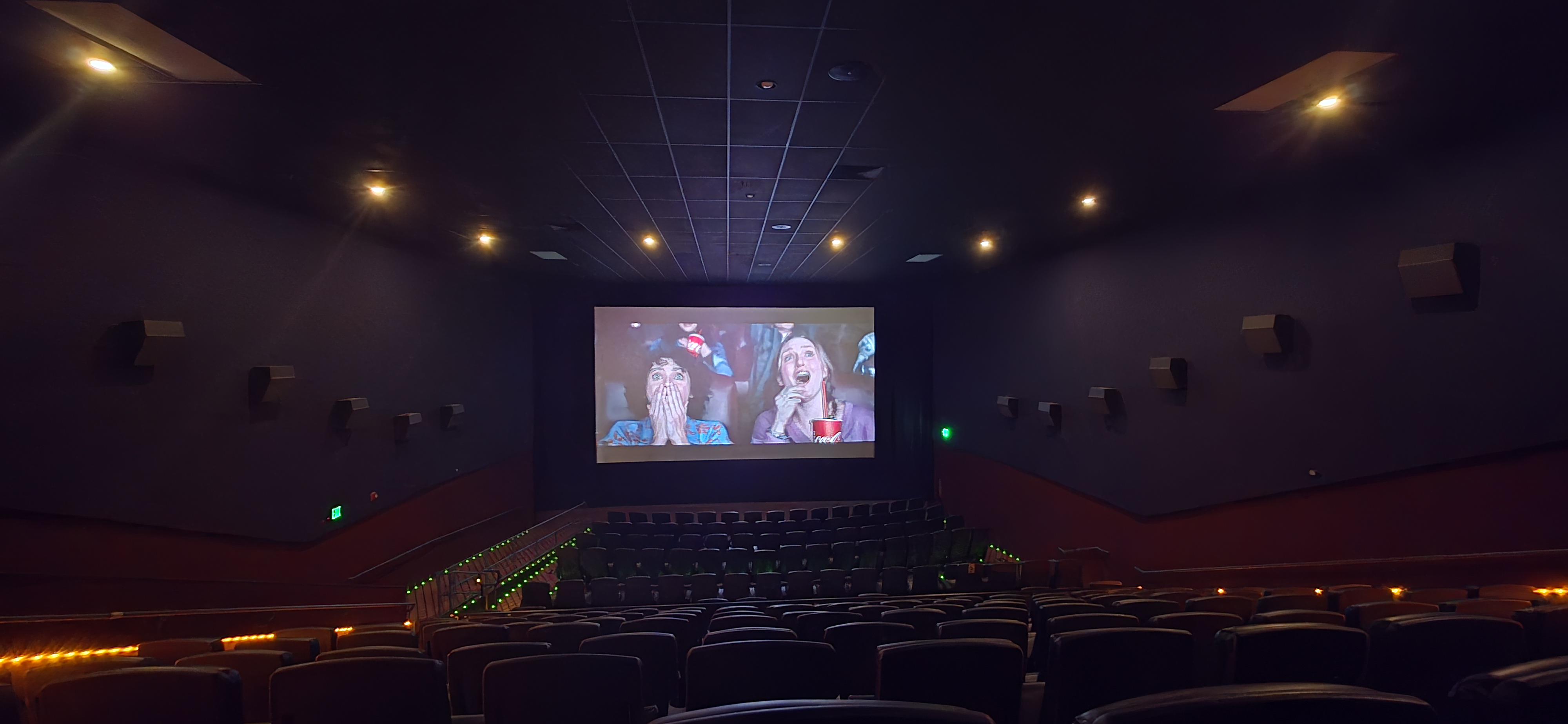 I am completely alone in the theater.